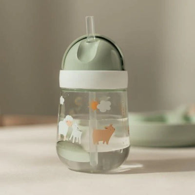 Vaso con Pajita Mio 300ml Little Farm - Little Dutch