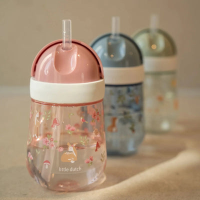 Vaso con Pajita Mio 300ml Fairy Garden - Little Dutch