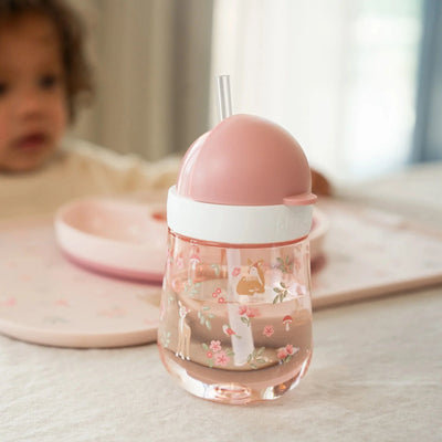 Vaso con Pajita Mio 300ml Fairy Garden - Little Dutch