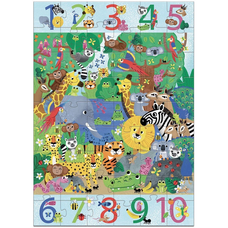 Puzzle gigante: 1 a 10 jungla - Djeco