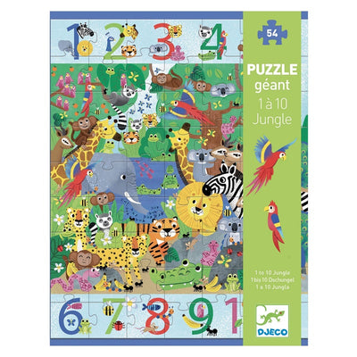 Puzzle gigante: 1 a 10 jungla - Djeco