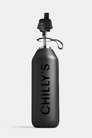 Botella Chilly Serie 2 FLIP NEGRA : 1L