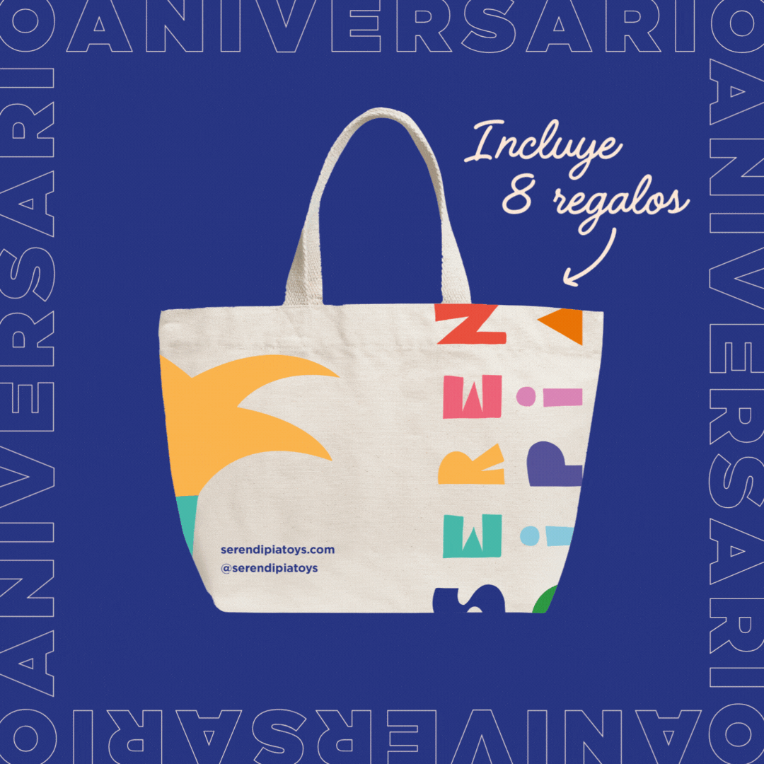 🥳 Bolsa 8 Cumpleaños Serendipia (Incluye 7 regalos + Bolsa)
