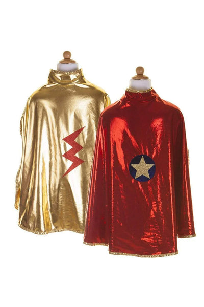Capa Reversible Superhéroe Roja & Dorada - Great Pretenders