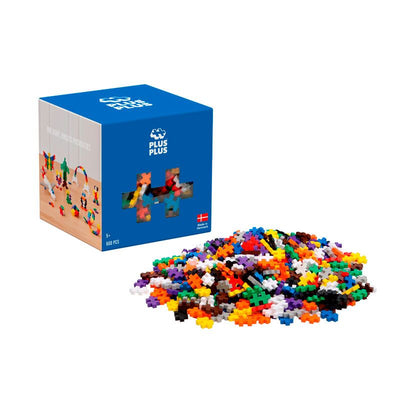 Plus Plus - Cubo de piezas BÁSICO: 600 pcs