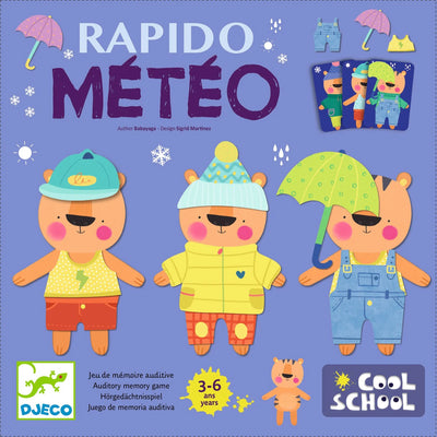 Juego de memoria Rapido Météo - Cool School Djeco
