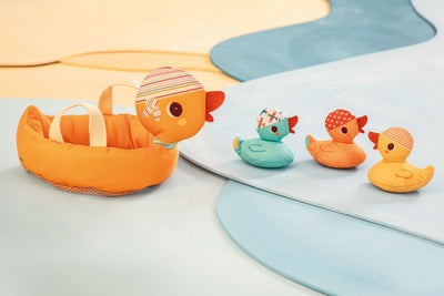 Mamá pato y sus patitos magnéticos (Juego de Baño) - Lilliputiens