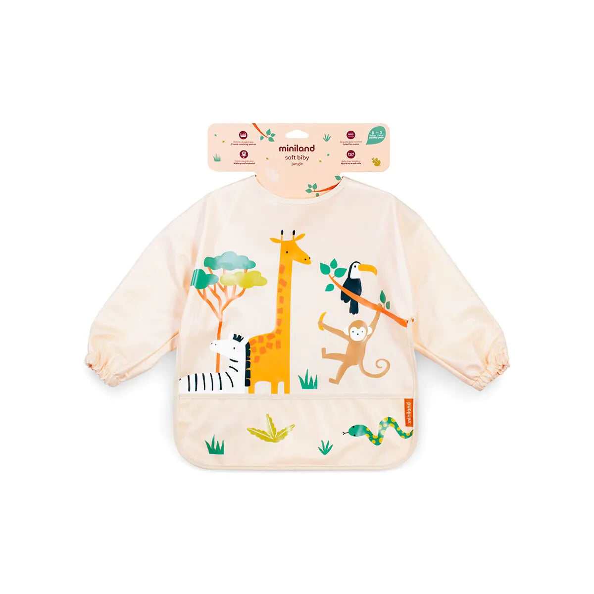 Babero Impermeable con Mangas Jungle - Miniland