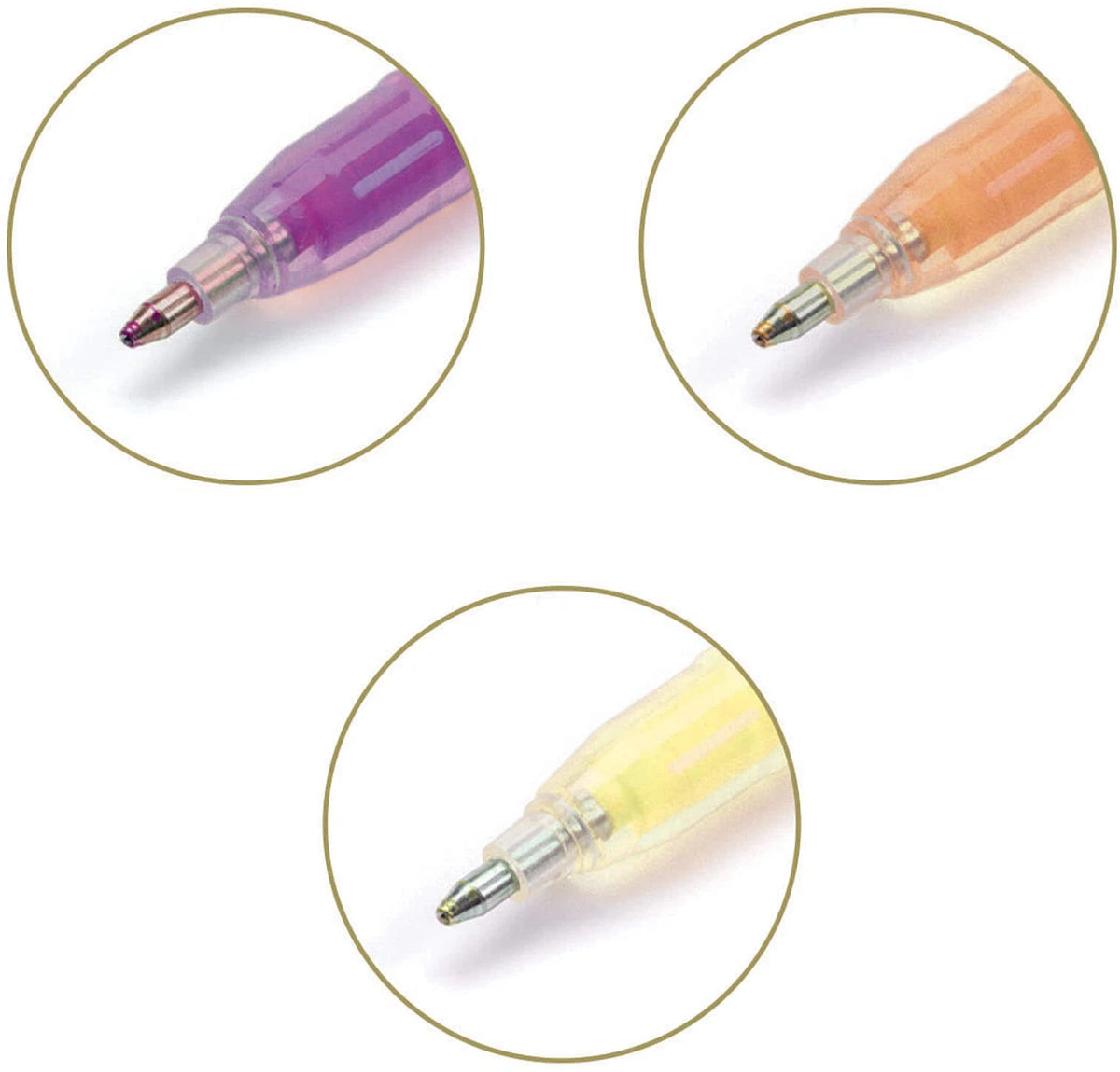 Estuche 6 bolígrafos gel arco iris pastel - Djeco