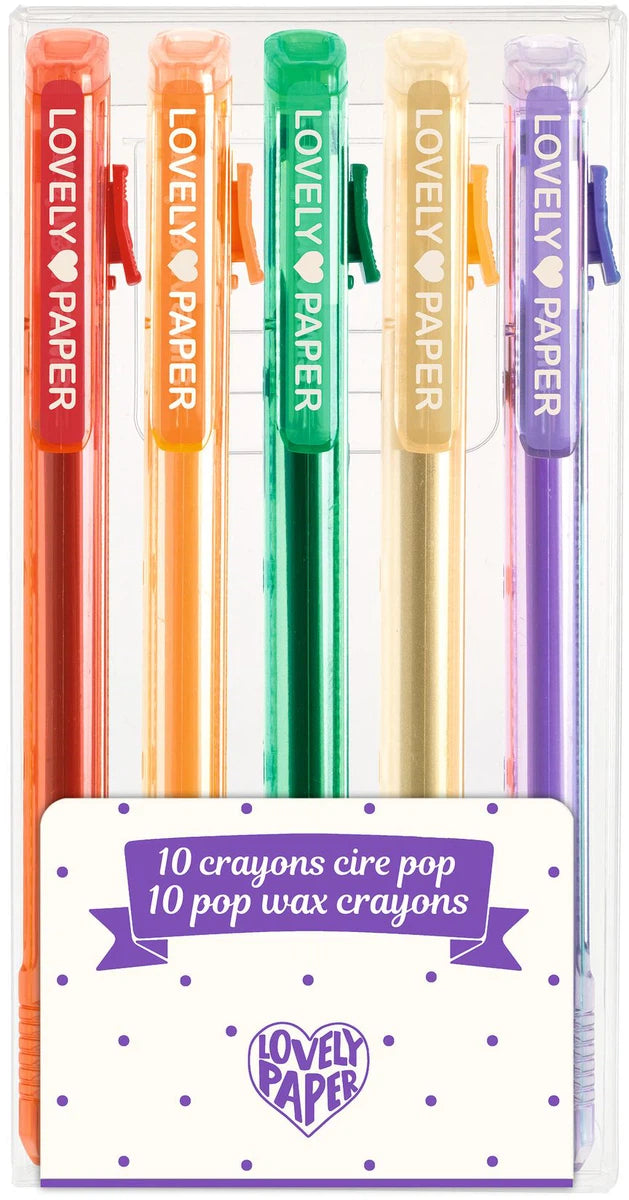 Estuche 5 lápices de cera Pop - Djeco