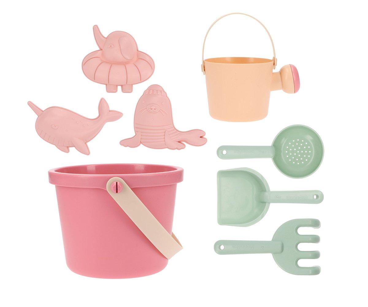 Set de Juguetes de Playa Cubo Rosa - Monnëka