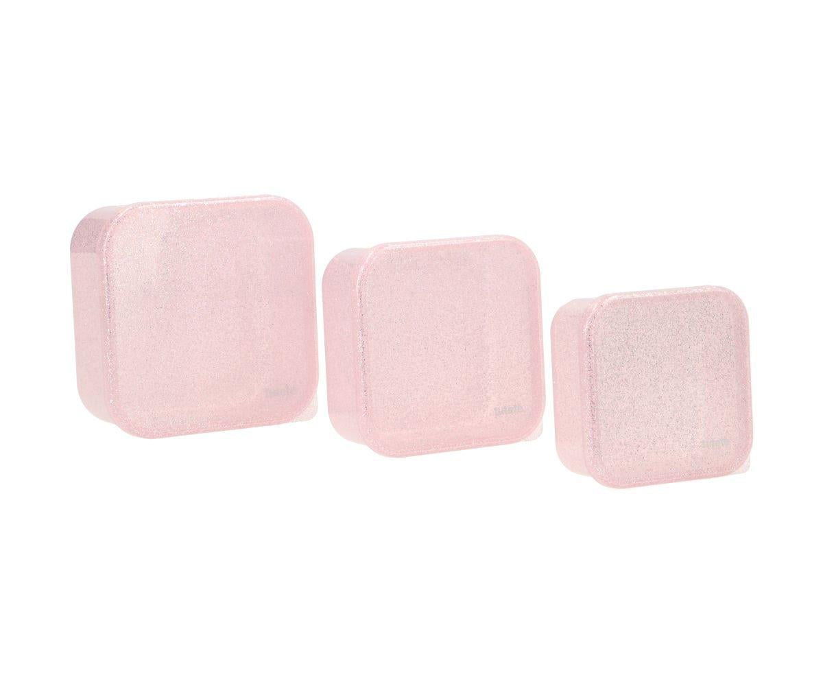 3 Cajas Almuerzo: Glitter Pink - Monnëka