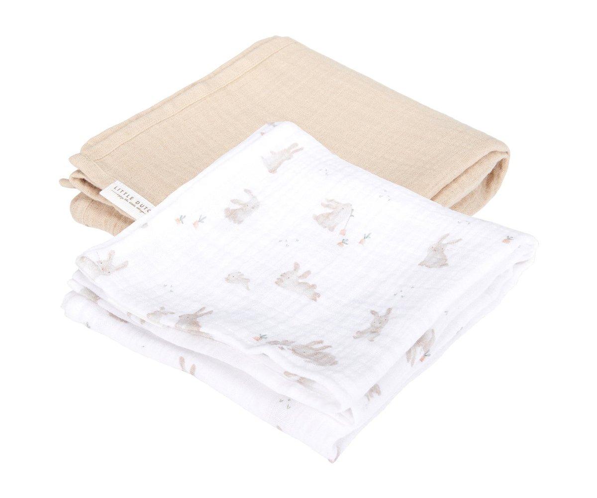 Pack de 2 Muselinas Baby Bunny & Beige - Little Dutch