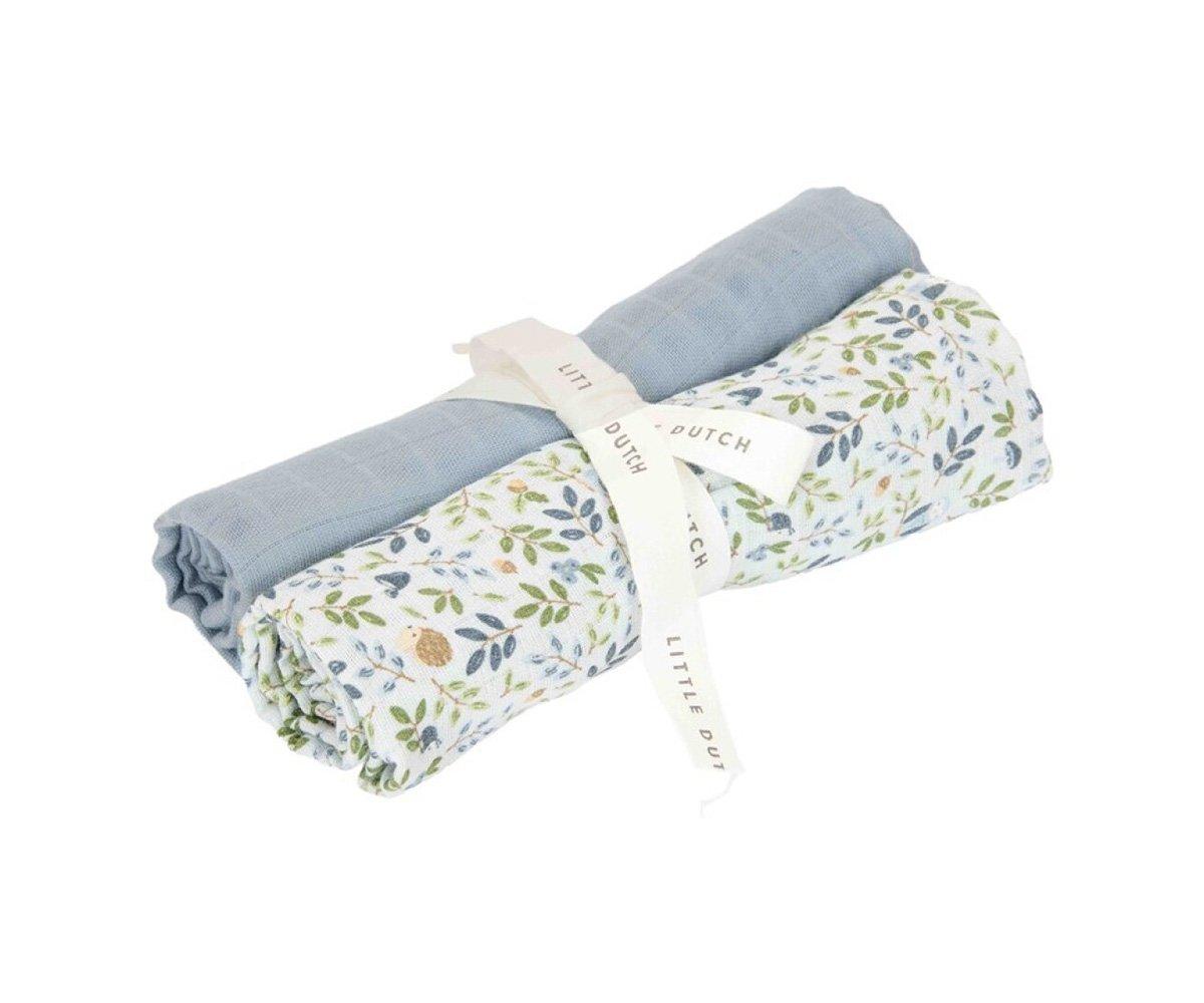 Pack de 2 Muselinas Forest Adventure & Denim Blue - Little Dutch