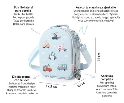 Bolsa Merienda Térmica 3D City Cars - Tutete
