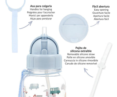 Botella de tritán City Cars - Tutete