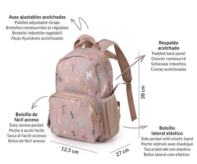 Mochila Infantil Funny Letters - Tutete 2025