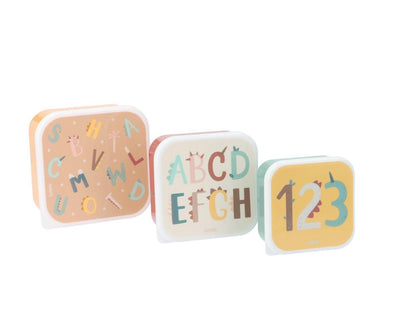 3 Cajas Almuerzo Funny Letters - Tutete