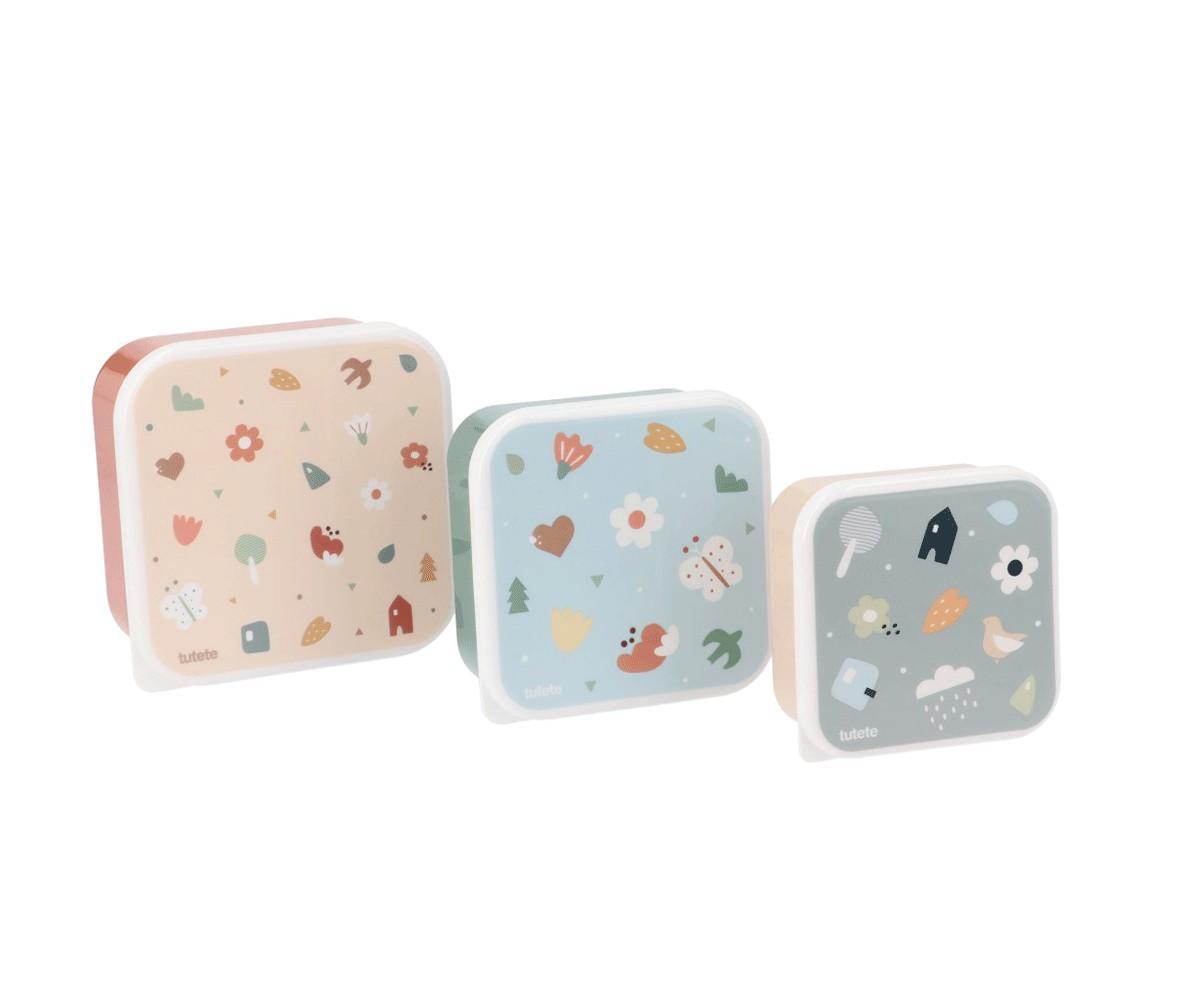 3 Cajas Almuerzo Geometric Nature - Tutete