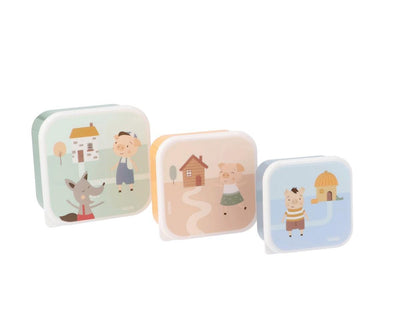 3 Cajas Almuerzo The Three Little Pigs - Tutete