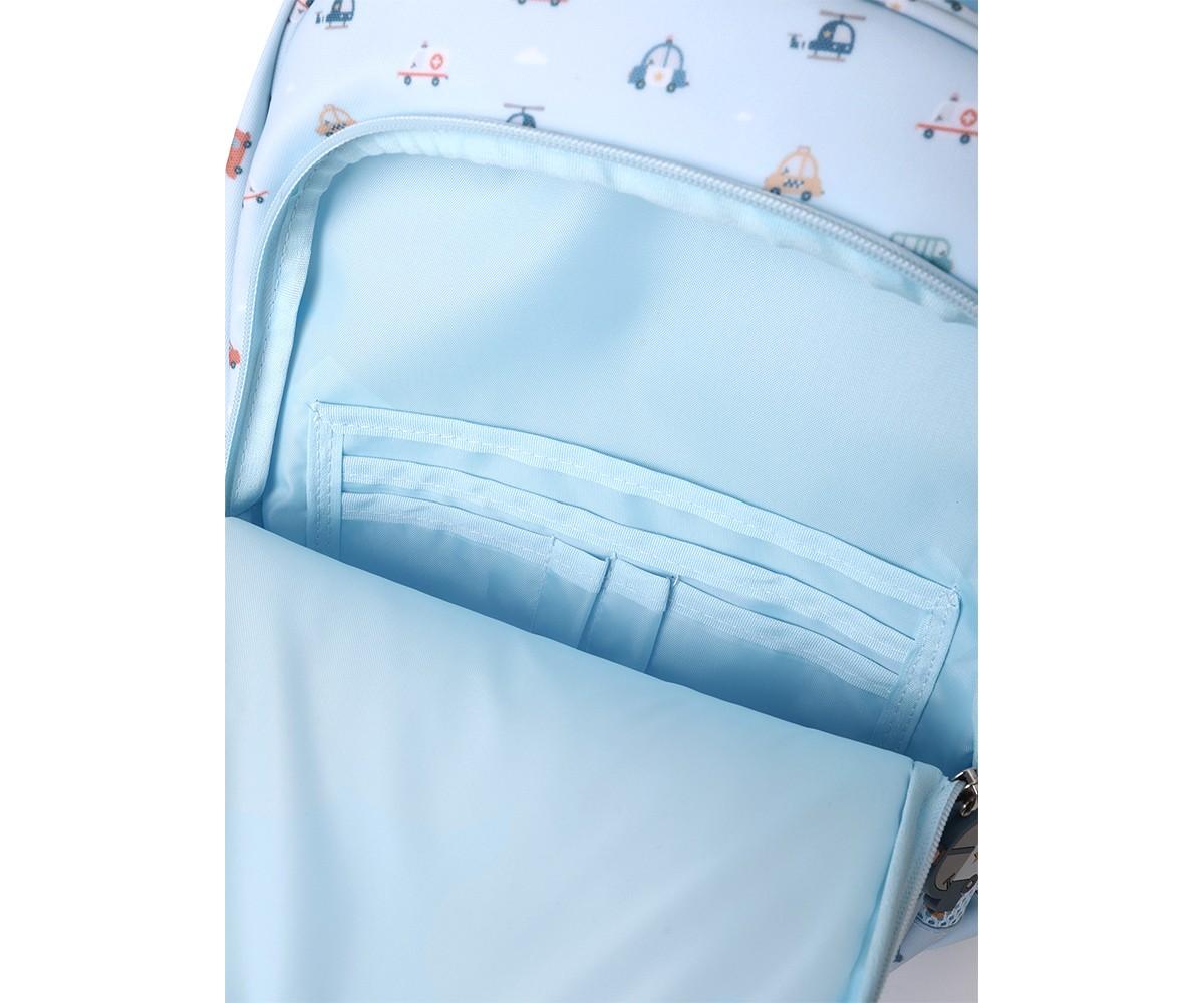 Mochila Mediana City Cars + Llavero Personalizable - Tutete