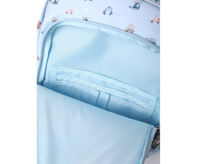Mochila Mediana City Cars + Llavero Personalizable - Tutete
