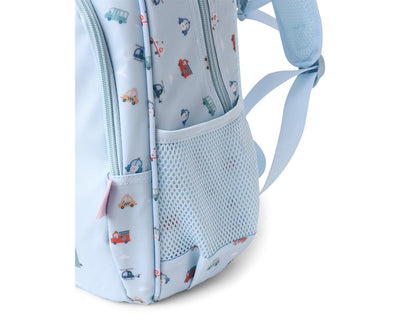 Mochila Mediana City Cars + Llavero Personalizable - Tutete
