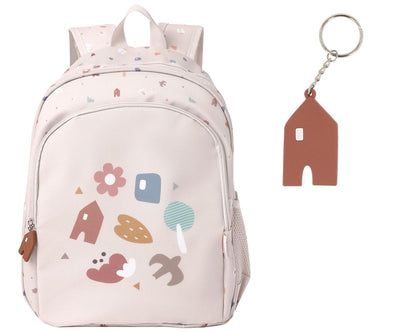 Mochila Mediana Geometric Nature + Llavero Personalizable - Tutete