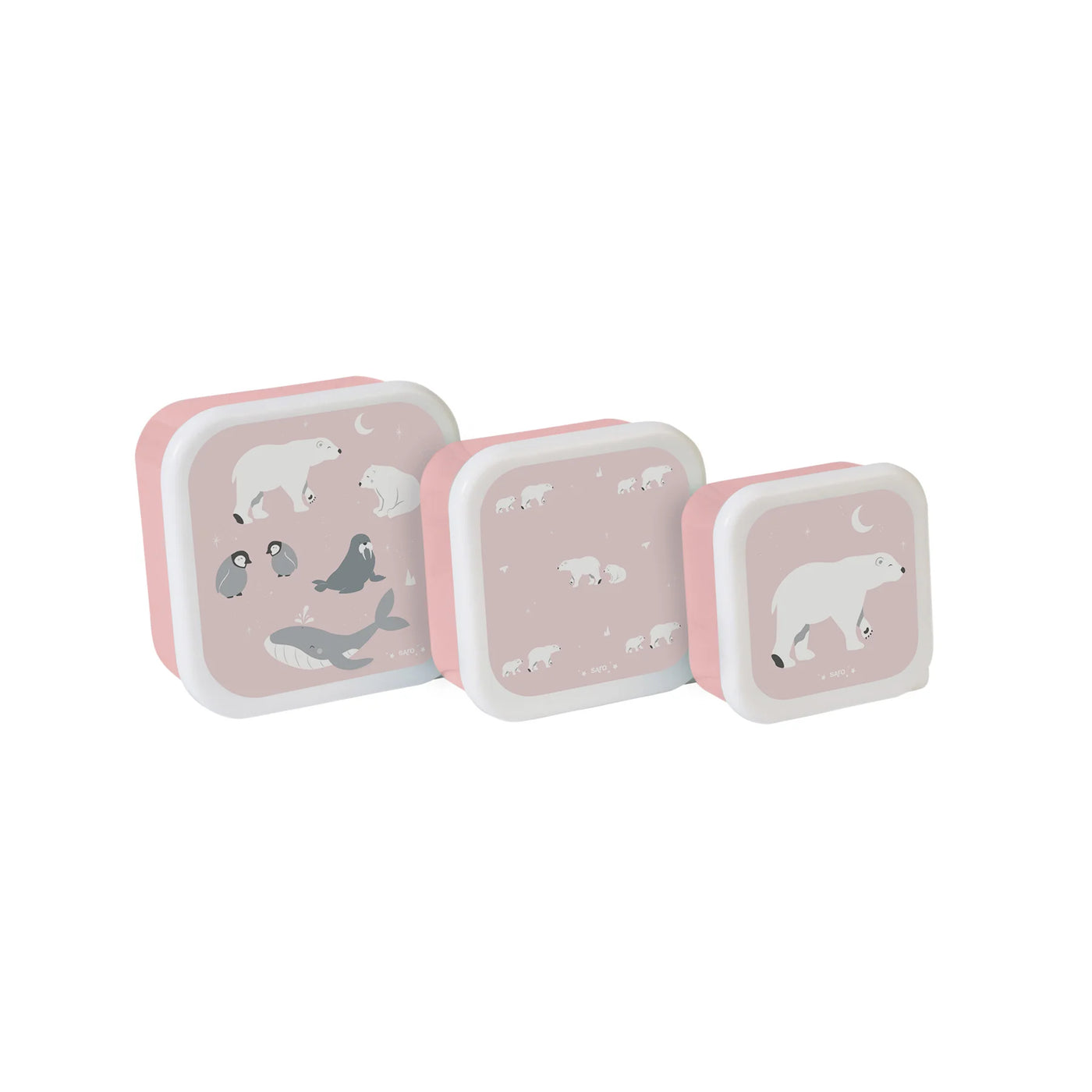 Set 3 Cajitas para almuerzo Polaris Rosa - Saro