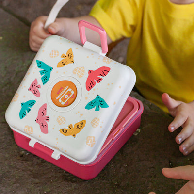 Fiambrera sandwich rosa Birds - Monbento Kids