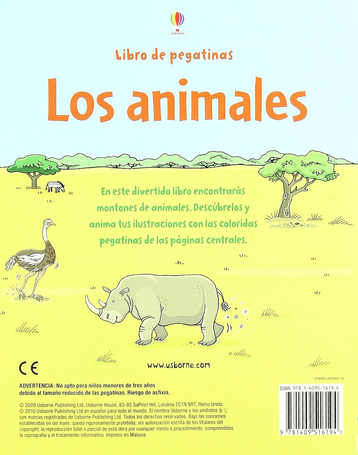 Libro de pegatinas: Los Animales