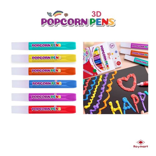 Set de 6 rotuladores Popcorn 3D