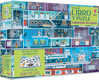 Libro y puzzle: Laberintos de espías - Usborne