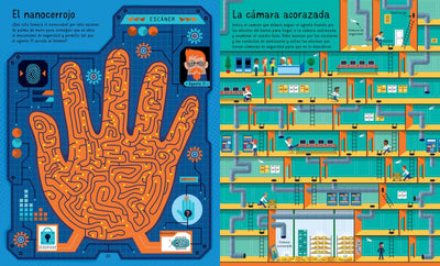 Libro y puzzle: Laberintos de espías - Usborne