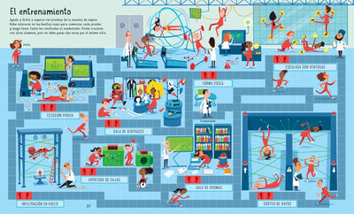 Libro y puzzle: Laberintos de espías - Usborne