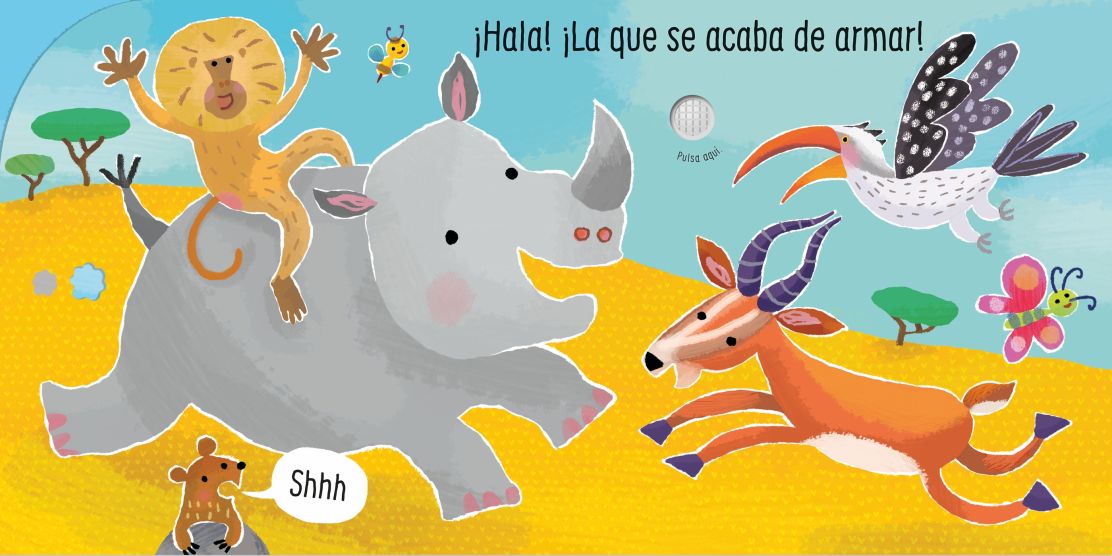 Toco y escucho: No hagas cosquillas al rinoceronte - Libro musical