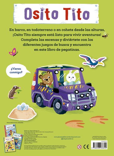 Mi primer libro de pegatinas: Osito Tito, Aventuras