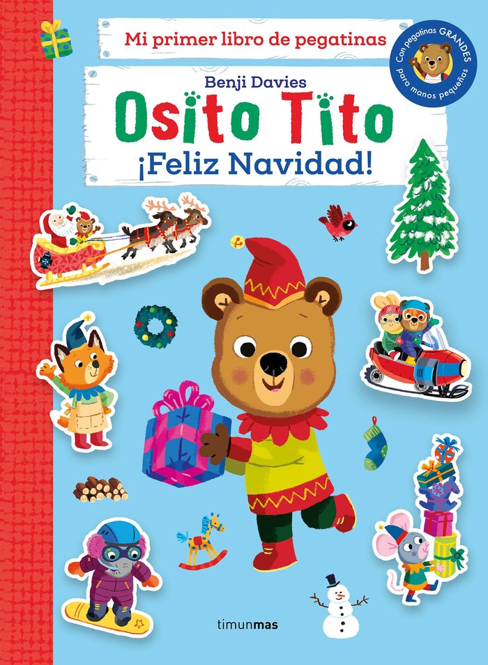 Mi primer libro de pegatinas Osito Tito ¡Feliz Navidad!
