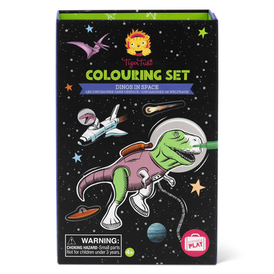 Colouring Set: Dinosaurios en el espacio - Tiger Tribe
