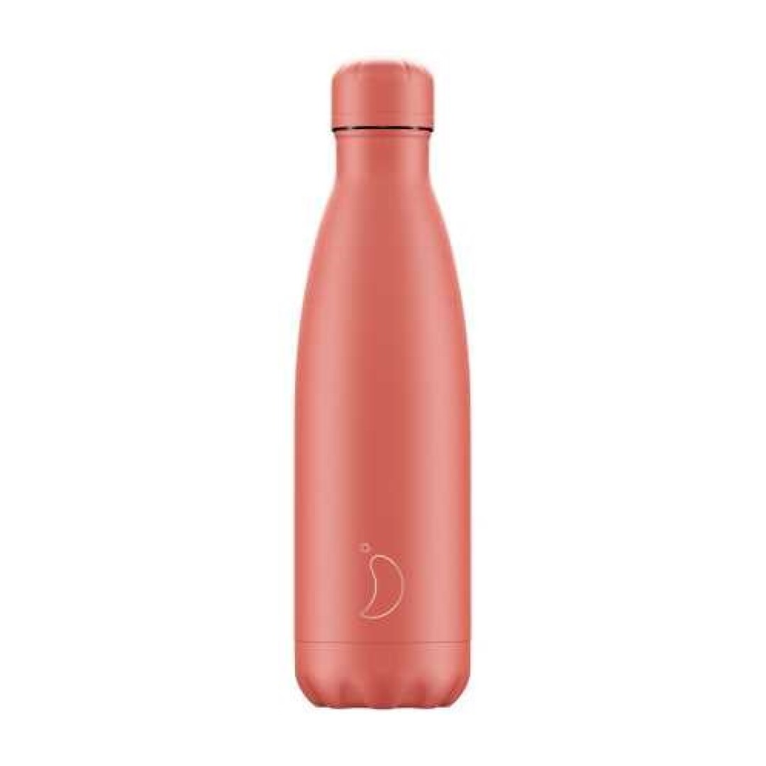 CHILLYS Botella Acero Inoxidable Coral Pastel: 500 ml