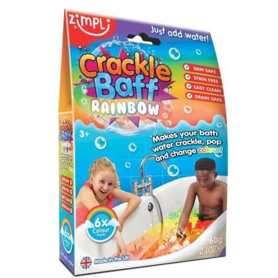 Crackle Baff Colours Rainbow: Pack de 6 - Zimpli Kids