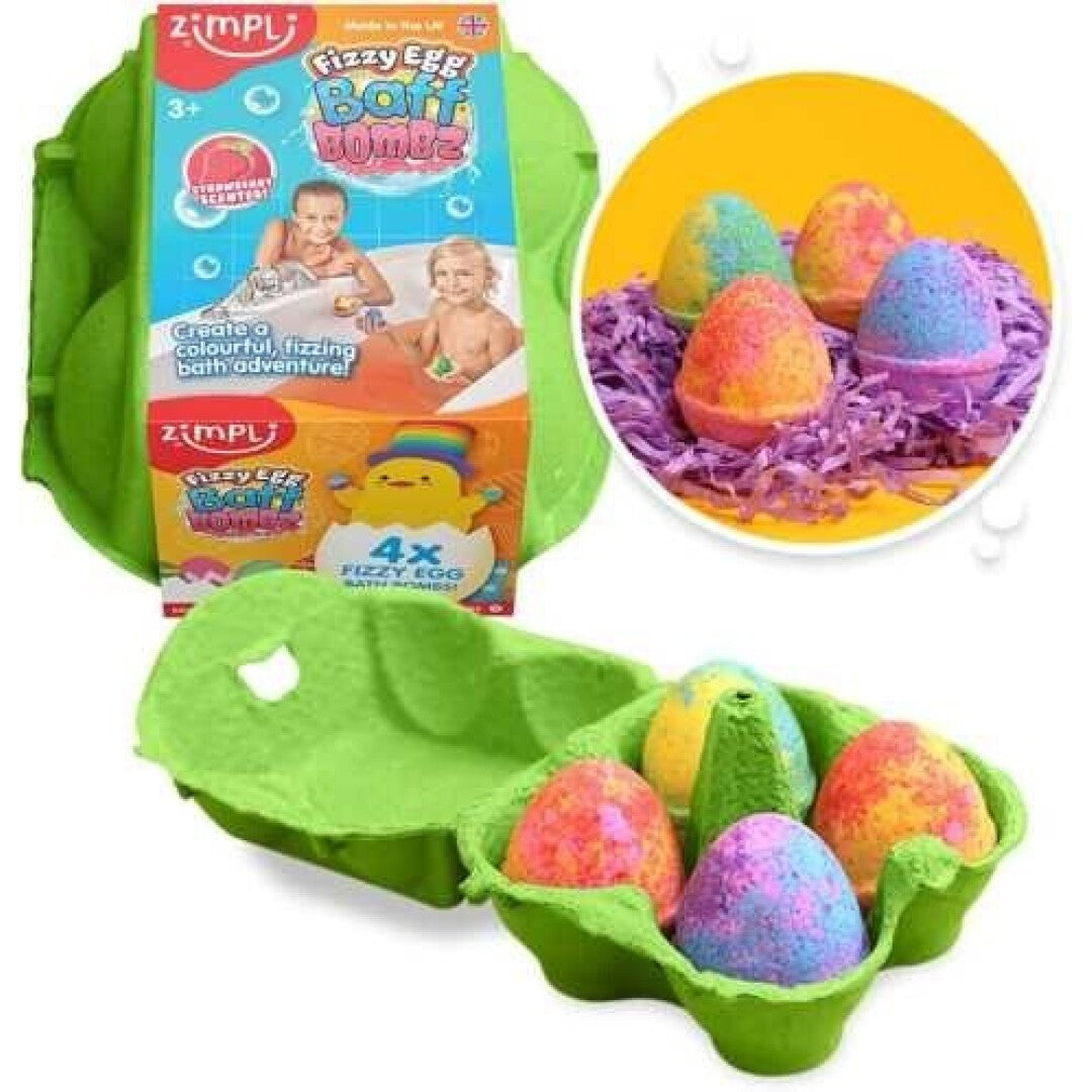 4 Bombas de baño: Huevos de pascua - Zimpli Kids