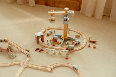 Bloques de construcción: Grúa de madera - Little Dutch