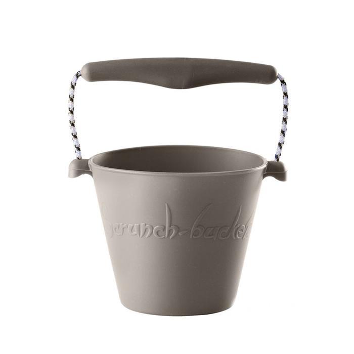 Cubo de Playa de Silicona Scrunch - Gris