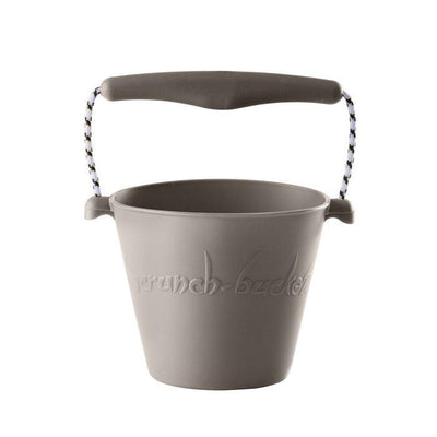 Cubo de Playa de Silicona Scrunch - Gris