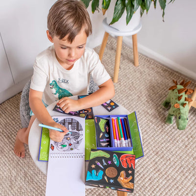 Colouring Set: Dinosaurios en el espacio - Tiger Tribe