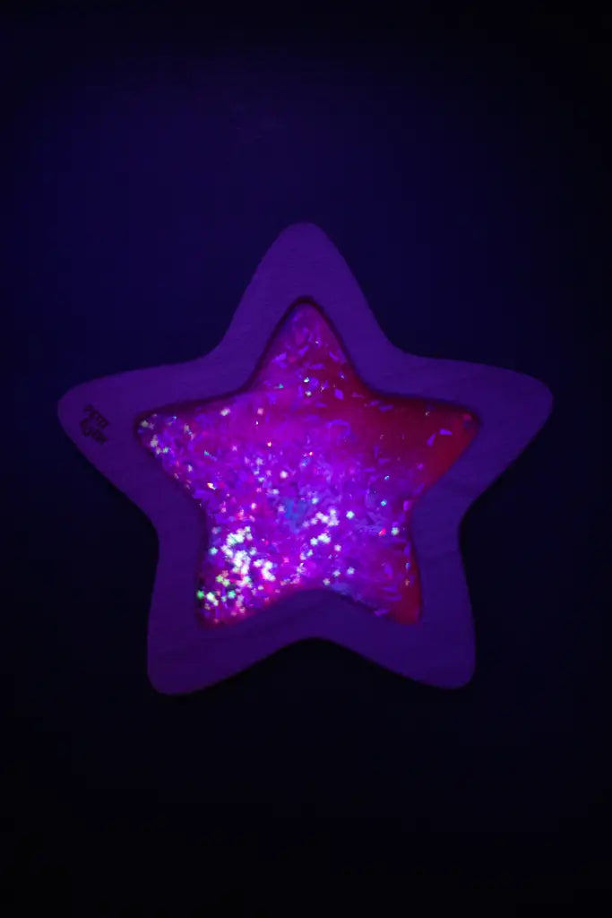 Botella Sensorial Flotante: Estrella Nebulosa Rosa