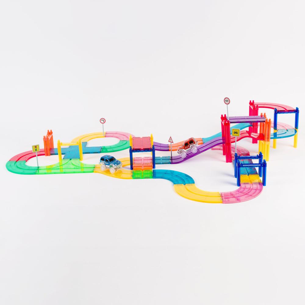 Imanix PISTA DE CARRERAS 50 piezas - Braintoys armado