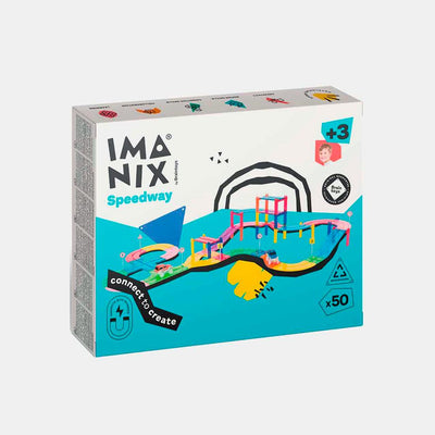Caja de Imanix PISTA DE CARRERAS 50 piezas - Braintoys