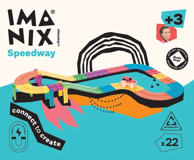 Imanix  Pista de Carreras 22 piezas - Braintoys Ilustracion